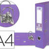 CLASSEUR LEVIER LIDERPAPEL A4 DOCUMENTA CARTON REMBORDA 1,9MM DOS 75MM RADO MATALLIQUE COLORIS LILAS CLASSEUR LEVIER LIDERPAPEL A4 DOCUMENTA CARTON REMBORDA 1,9MM DOS 75MM RADO MATALLIQUE COLORIS LILAS