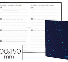 agenda-quo-vadis-weekly-small-multilingue-100x150mm-semainier-reliure-cousue-coloris-iris-pois-bleu