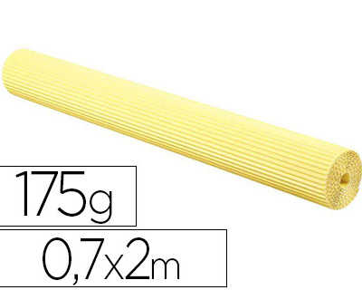 papier-cartonn-maildor-175g-m2-ondul-maxi-cannelure-unicolore-jaune-rouleau-2x0-7m