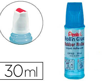 colle-pentel-roll-n-glue-roule-tte-caoutchouc-papier-carton-inodore-lavable-transparente-flacon-30ml