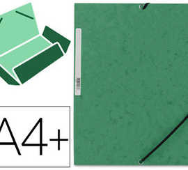 chemise-q-connect-carte-lustra-e-375g-pour-documents-a4-320x243mm-3-rabats-coloris-vert