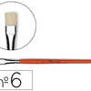BROSSE PLATE RAPHAOL SOIE DE P ORC N°6 VIROLE FER BLANC NICKELA BROSSE PLATE RAPHAOL SOIE DE P ORC N°6 VIROLE FER BLANC NICKELA
