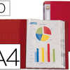 PROTÈGE-DOCUMENTS LIDERPAPEL POLYPROPYLÈNE DOS PERSONNALISABLE 10 POCHETTES FIXES A4 210X297MM COLORIS OPAQUE ROUGE PROTÈGE-DOCUMENTS LIDERPAPEL POLYPROPYLÈNE DOS PERSONNALISABLE 10 POCHETTES FIXES A4 210X297MM COLORIS OPAQUE ROUGE