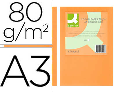 papier-couleur-q-connect-multi-fonction-a3-80g-m2-unicolore-orange-naon-ramette-500-feuilles