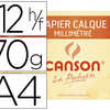 PAPIER CALQUE CANSON MILLIMATR A 70/75G A4 297X210MM UNICOLORE BISTRE POCHETTE 12F