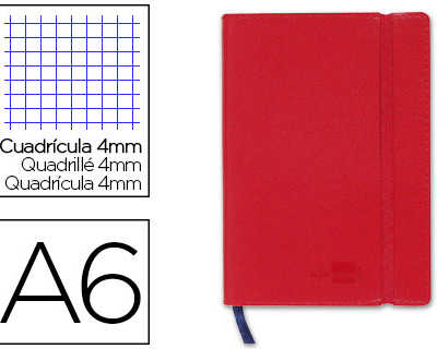 carnet-liderpapel-couverture-s-imili-cuir-encoll-e-a6-105x148mm-70g-m2-120f-4x4mm-fermeture-lastique-coloris-rouge