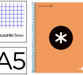 cahier-spirale-antartik-a5-perfor-couverture-polypropyl-ne-100g-5x5mm-orange