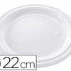 ASSIETTE PLATE PLASTIQUE RIGID E DIAMETRE 22CM RASISTANTE 80 DEGRAS PAQUET 100 UNITAS