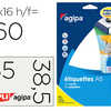 ATIQUETTE ADHASIVE APLI AGIPA MULTI-USAGE 38.5X65MM LASER JET D'ENCRE FORMATS PARAMATRAS ATUI A5 160 UNITAS ATIQUETTE ADHASIVE APLI AGIPA MULTI-USAGE 38.5X65MM LASER JET D'ENCRE FORMATS PARAMATRAS ATUI A5 160 UNITAS