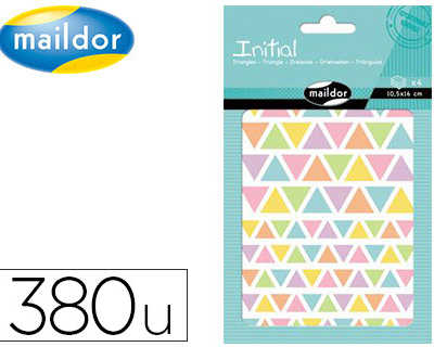 gommette-maildor-initial-trian-gle-105x160mm-coloris-pastel-et-vifs-4-planches-sachet-380-unitas