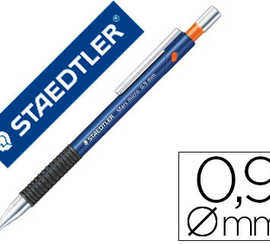 porte-mine-staedtler-mars-micr-o-0-9mm-embout-et-agrafe-matalliques-grip-caoutchouc-amortisseur-mine