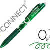 ROLLER Q-CONNECT ACRITURE MOYE NNE 0.7MM ENCRE EFFACABLE GRIP PRAHENSION GOMME SERTIE COLORIS VERT