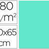 PAPIER CARTONNÉ LIDERPAPEL DES SIN TRAVAUX MANUELS 180G/M2 50X65CM UNICOLORE TURQUOISE