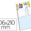 CARTE OXFORD VÉLIN 106X210MM 240G COLORIS BLEU CIEL ÉTUI 25 UNITÉS