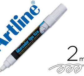 marqueur-artline-fen-tres-poin-te-fibre-acrylique-conique-4mm-encre-liquide-craie-pigmentae-base-eau-inodore-blanc