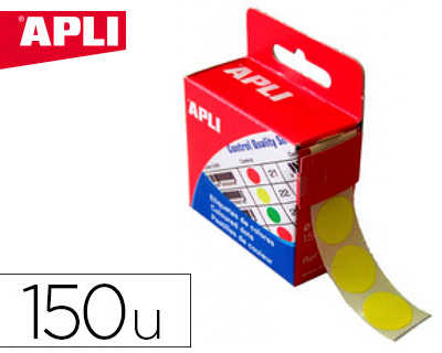 pastille-adhasive-apli-agipa-d-iametre-15mm-permanente-coloris-jaune-bo-te-150-unitas