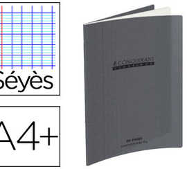 cahier-piqua-conquarant-classi-que-couverture-polypropylene-rigide-transparente-a4-24x32cm-96-pages-90g-sayes-gris