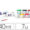 GOUACHE SCOLAIRE LIDERPAPEL 40ML 7 COLORIS ASSORTIS + PINCEAU GOUACHE SCOLAIRE LIDERPAPEL 40ML 7 COLORIS ASSORTIS + PINCEAU