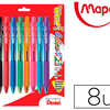 STYLO-BILLE PENTEL BK440 COLORIS ASSORTIS POCHETTE DE 6+2 UNITÉS