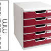 MODULE CLASSEMENT EXACOMPTA MODULO 5 TIROIRS 350X288X320MM COLORIS GRIS/BORDEAUX MODULE CLASSEMENT EXACOMPTA MODULO 5 TIROIRS 350X288X320MM COLORIS GRIS/BORDEAUX