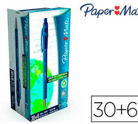 stylo-bille-paper-mate-flexigr-ip-alite-acriture-large-0-8mm-encre-douce-corps-caoutchouta-ant-glisse-bleu-pack-30u-6