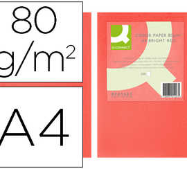 papier-couleur-q-connect-multi-fonction-a4-80g-m2-unicolore-rouge-intense-ramette-500-feuilles