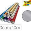 ROULEAU PAPIER FOLIA MÉTALLISÉ UNI 50CMX10M 1 FACE COLORIS ARGENT