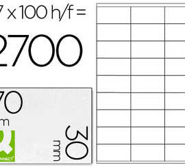 atiquette-adhasive-q-connect-7-0x30mm-coins-droits-imprimante-jet-d-encre-laser-copieur-bo-te-100-feuilles-2700-unitas