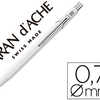 PORTE-MINES CARAN D'ACHE ALUMI NIUM 844 CLASSIC LINE BOUTON POUSSOIR RESERVOIR MINES GOMME MINE 0.7MM CORPS BLANC