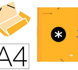 chemise-liderpapel-antartik-carton-rembord-a4-3-rabats-lastique-coloris-orange