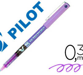 stylo-pilot-v5-acriture-fine-0-3mm-clip-matal-encre-liquide-niveau-visible-pointe-indaformable-coloris-violet