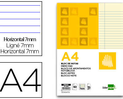 bloc-notes-liderpapel-encoll-a4-210x297mm-50f-60g-m2-lign-marge-feuilles-jaunes