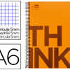 CAHIER SPIRALE LIDERPAPEL SÉRIE THINK A6 10,5X14,8CM 280 PAGES 80G 5X5MM 3 TROUS COIL-LOCK BANDES 4 COULEURS ORANGE CAHIER SPIRALE LIDERPAPEL SÉRIE THINK A6 10,5X14,8CM 280 PAGES 80G 5X5MM 3 TROUS COIL-LOCK BANDES 4 COULEURS ORANGE