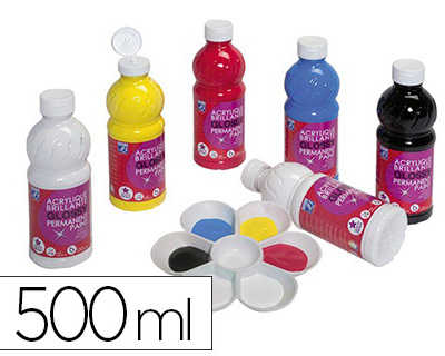 peinture-acrylique-lefranc-bou-rgeois-glossy-fluide-indalabile-multi-supports-assortiment-primaire-6-flacons-500ml