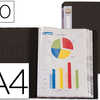 PROTÈGE-DOCUMENTS LIDERPAPEL P OLYPROPYLÈNE PRÉSENTATION 40 POCHETTES FIXES A4 210X297MM COLORIS OPAQUE NOIR PROTÈGE-DOCUMENTS LIDERPAPEL P OLYPROPYLÈNE PRÉSENTATION 40 POCHETTES FIXES A4 210X297MM COLORIS OPAQUE NOIR