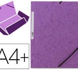 chemise-q-connect-carte-lustra-e-375g-pour-documents-a4-320x243mm-3-rabats-coloris-violet