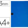 CHEMISE EXACOMPTA SANGLE A4+ 240X320MM DOS EXTENSIBLE 13MM COLORIS BLEU MARINE LOT 10 UNITÉS