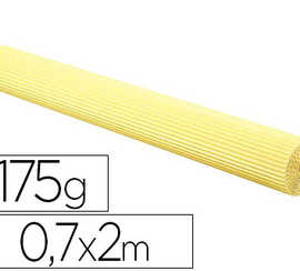 papier-cartonn-maildor-175g-m2-ondul-maxi-cannelure-unicolore-jaune-rouleau-2x0-7m