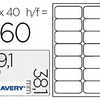 ÉTIQUETTE ADHÉSIVE AVERY JET D'ENCRE PAPIER VÉLIN EXTRA BLANC SÉCHAGE RAPIDE 99.1X38.1MM BOÎTE 560 UNITÉS ÉTIQUETTE ADHÉSIVE AVERY JET D'ENCRE PAPIER VÉLIN EXTRA BLANC SÉCHAGE RAPIDE 99.1X38.1MM BOÎTE 560 UNITÉS