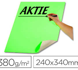 papier-carton-folia-affiche-380g-240x340mm-coloris-vert-fluorescent-bloc-50-unit-s