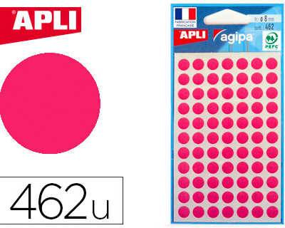 pastille-adhasive-apli-agipa-d-iametre-8mm-permanente-coloris-rose-pochette-462-unitas