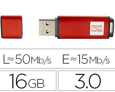 cle-usb-rouge-papier-3-0-16gb-lecture-50mb-s-ecriture-15mb-sflash-coloris-rouge