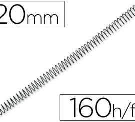 spirale-q-connect-m-tallique-relieur-pas-4-1-160f-calibre-1-2mm-diam-tre-20mm-coloris-noir-bo-te-100-unit-s