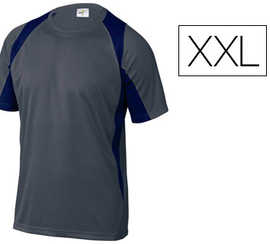 tee-shirt-bali-polyester-160g-m2-col-rond-manches-courtes-traitement-sachage-rapide-coloris-gris-bleu-marine-taille-xxl