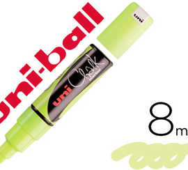 marqueur-craie-uniball-chalk-p-ointe-large-biseautae-traca-8mm-effacable-avec-un-chiffon-humide-coloris-jaune-fluo