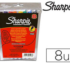 marqueur-sharpie-permanent-poi-nte-ogive-fine-0-9mm-seche-rapidement-coloris-assortis-pochette-8-unitas