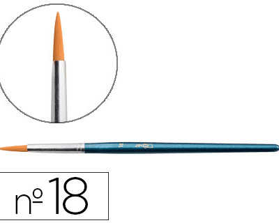 pinceau-jpc-cr-ations-rond-virole-aluminium-poils-synth-tiques-n-18-ocre-jaune-manche-court-bois-bleu-m-tallis