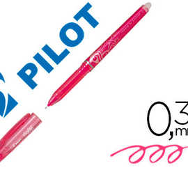 roller-pilot-frixion-point-poi-nte-aiguille-0-3mm-encre-effacable-grip-prahension-rechargeable-gomme-sertie-rose