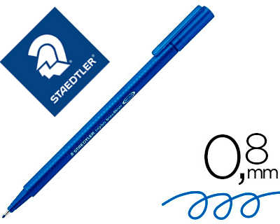 stylo-feutre-staedtler-triplus-broadliner-338-acriture-et-coloriage-pointe-moyenne-0-8mm-encre-dry-safe-coloris-bleu