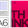 CAHIER SPIRALE LIDERPAPEL SÉRIE THINK A6 10,5X14,8CM 280 PAGES 80G 5X5MM 3 TROUS COIL-LOCK BANDES 4 COULEURS ROSE CAHIER SPIRALE LIDERPAPEL SÉRIE THINK A6 10,5X14,8CM 280 PAGES 80G 5X5MM 3 TROUS COIL-LOCK BANDES 4 COULEURS ROSE